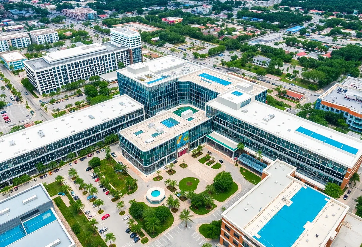 Aerial view of Westshore Plaza showcasing a mixed-use development.