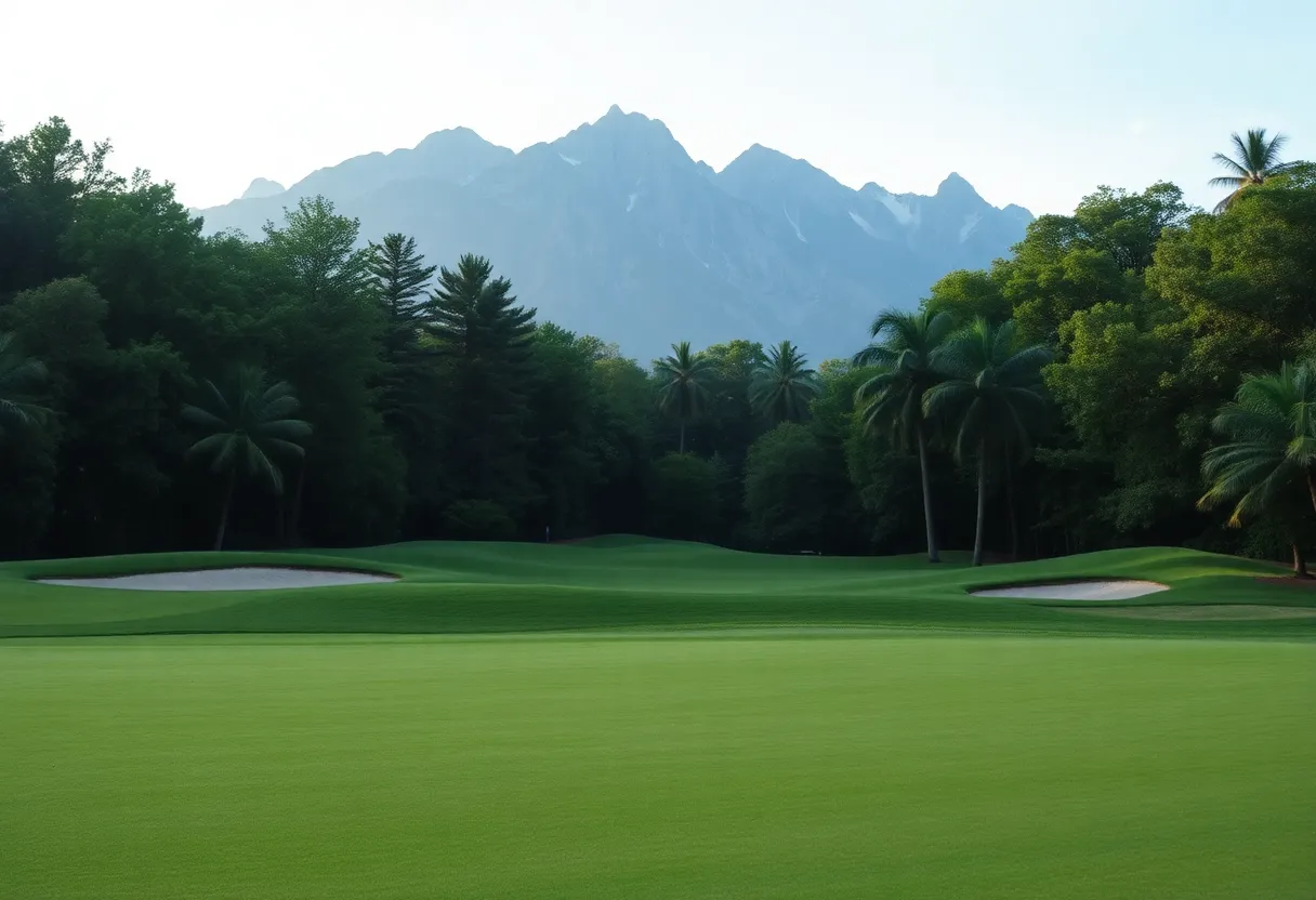 Close-up of a Beautiful Golf Course