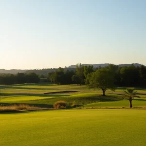 Close up of a beautiful golf course