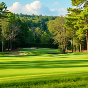 Close up of a beautiful golf course