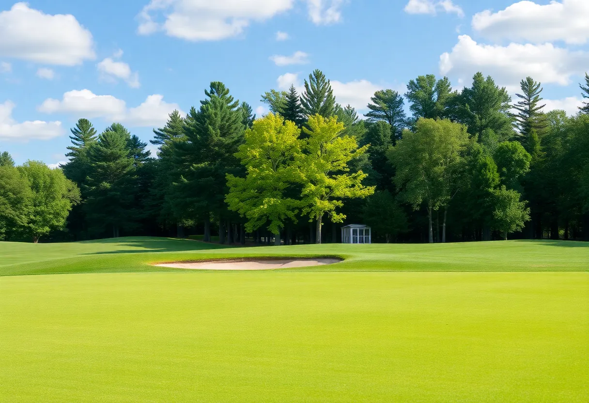 Close Up of a Beautiful Golf Course