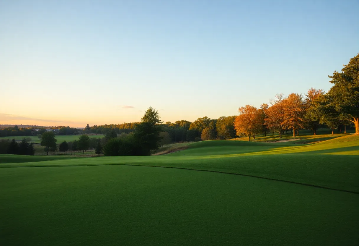 Close-up of a Beautiful Golf Course