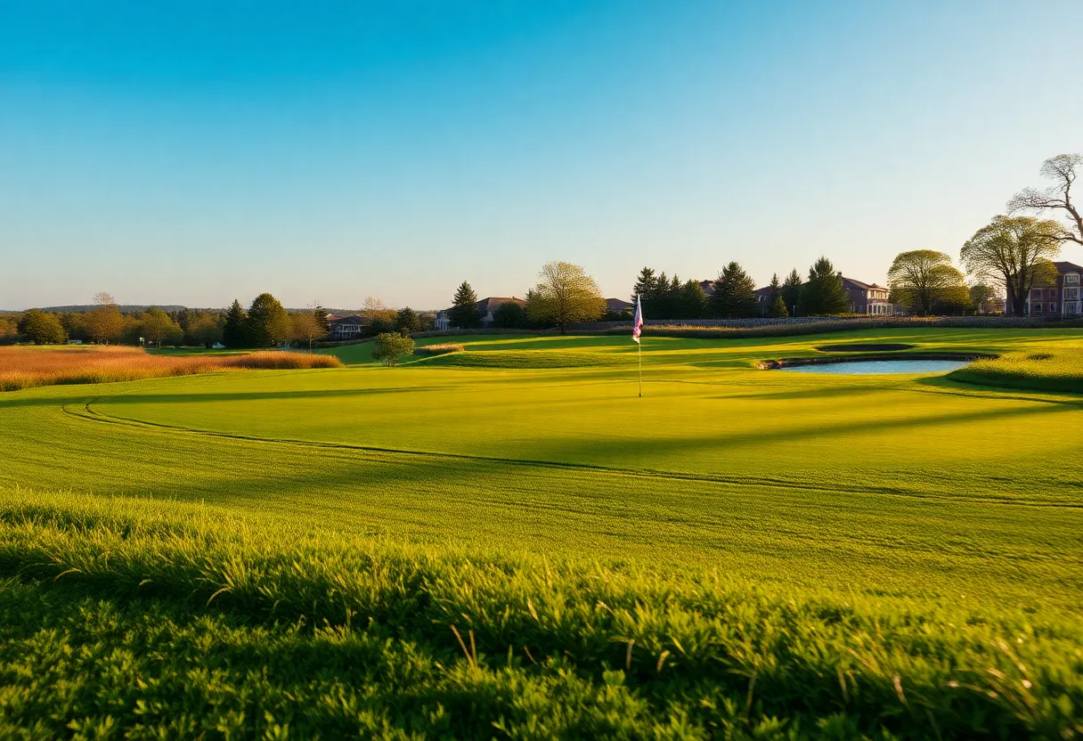 Close-up of a Beautiful Golf Course