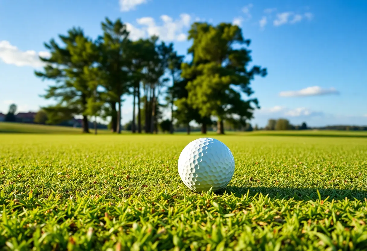 Close up of a beautiful golf course