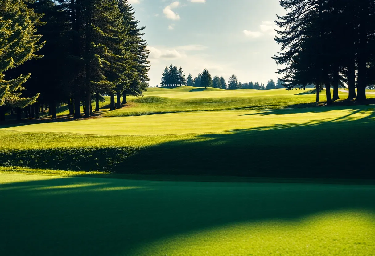 Close-up of a beautiful golf course