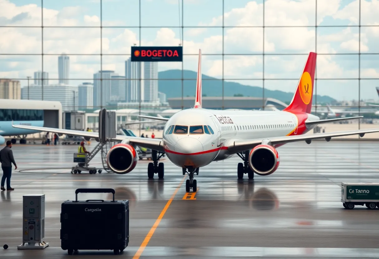 Airbus A320 aircraft at TPA ready for the new Tampa to Bogotá route