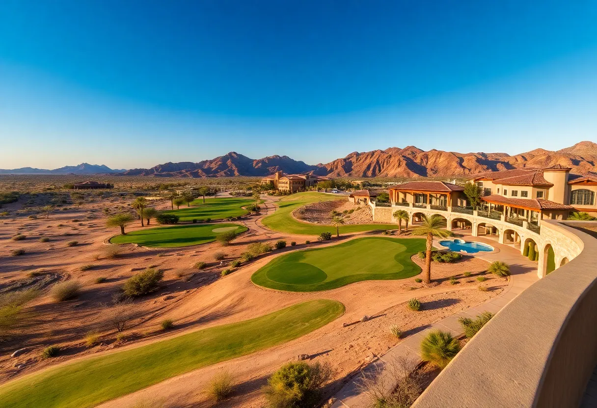 A beautiful Arizona golf resort with desert landscapes