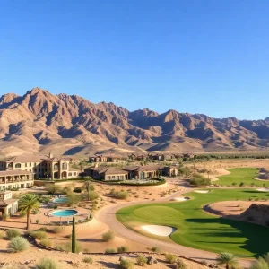 Stunning view of the Arizona Hideaway Collection golf resorts during sunset