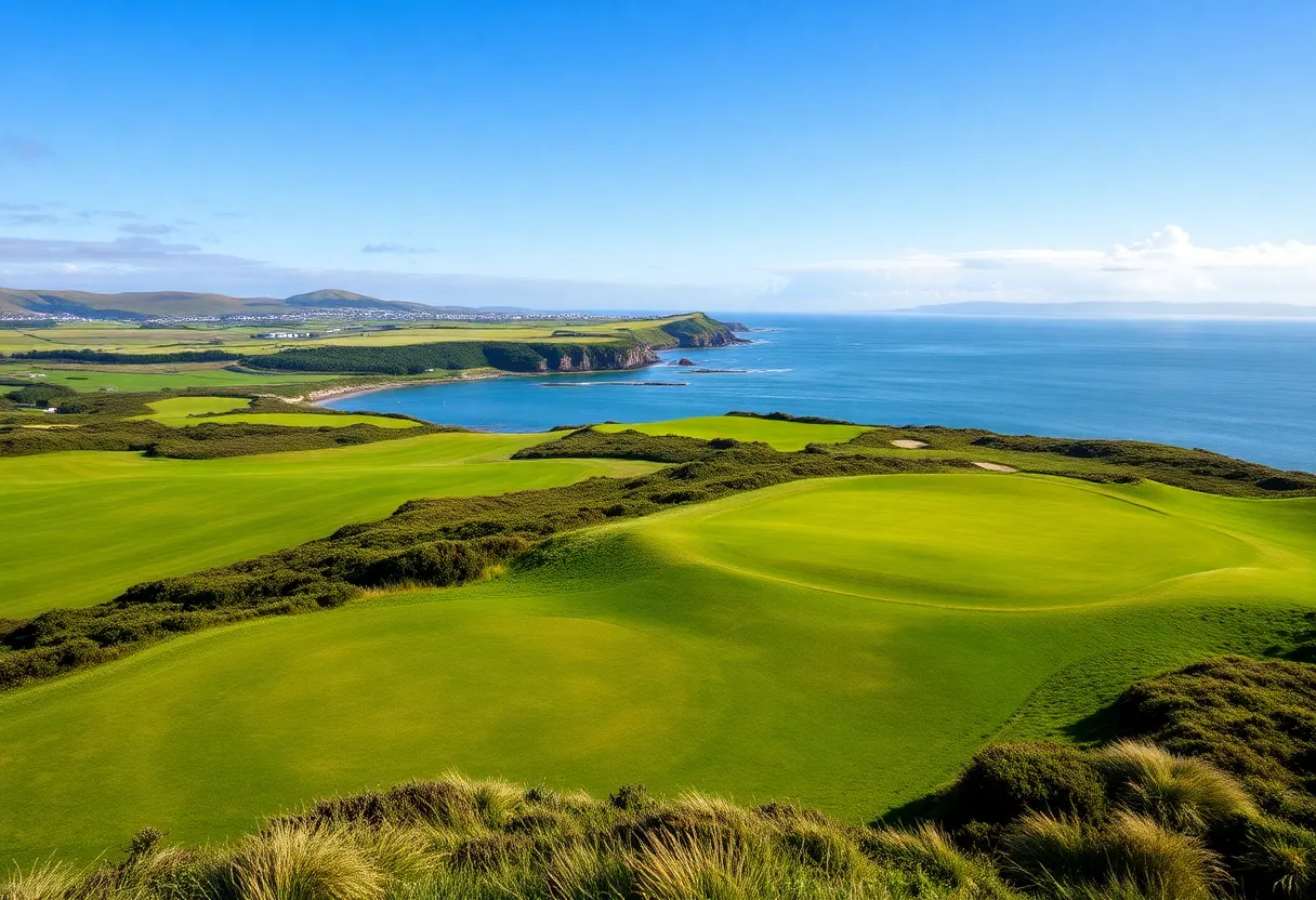 Scenic view of an Ayrshire golf course