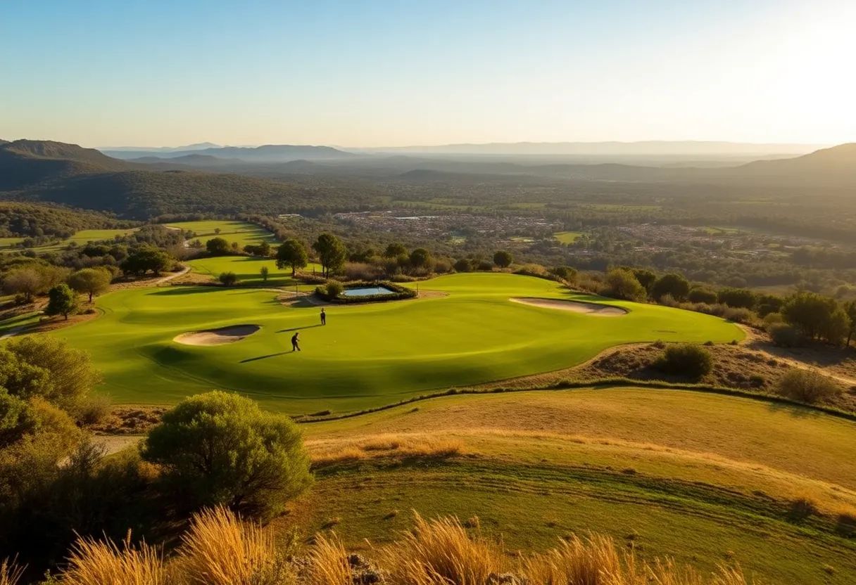 Golfers on the Camiral Golf & Wellness course in Girona, Spain.