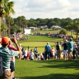 Golfers competing at the Cognizant Classic at PGA National