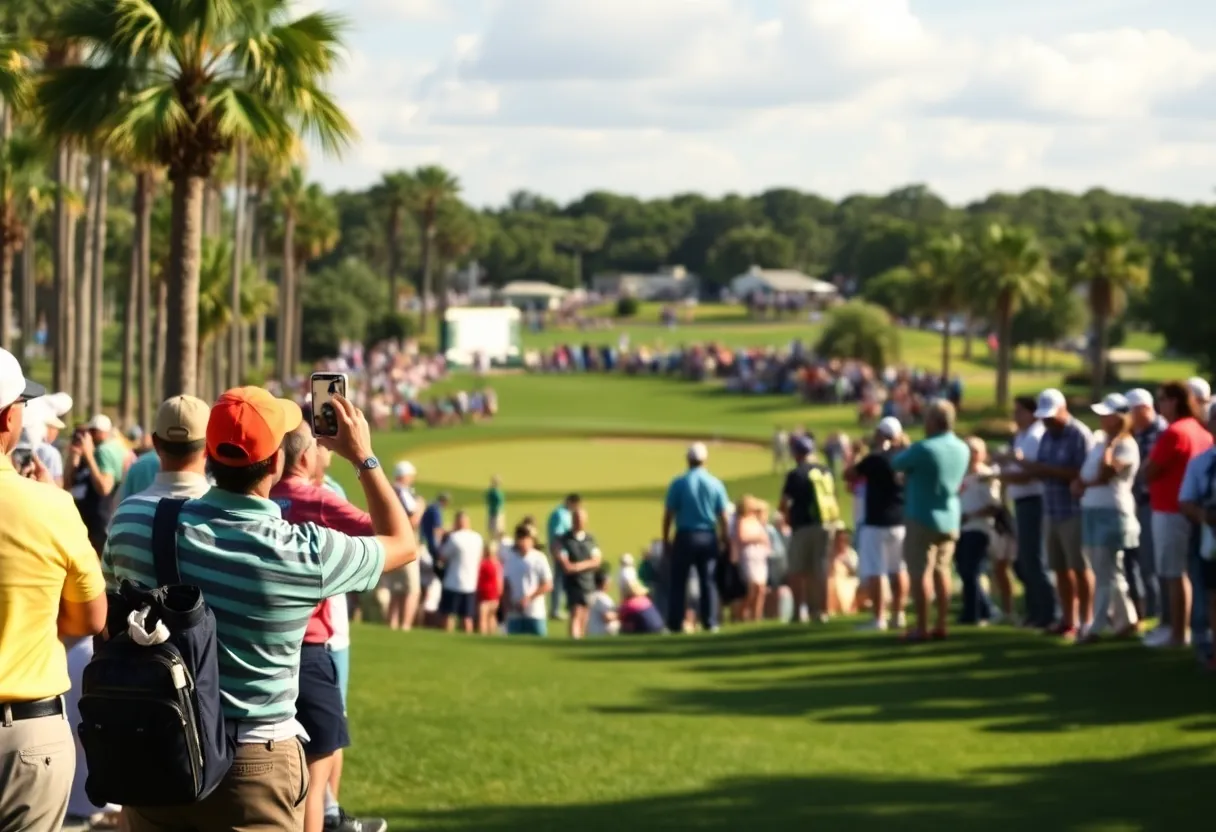 Golfers competing at the Cognizant Classic at PGA National