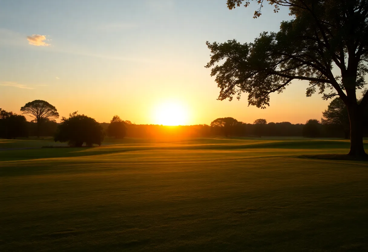 View of Elk Ridge Golf Course during a tournament