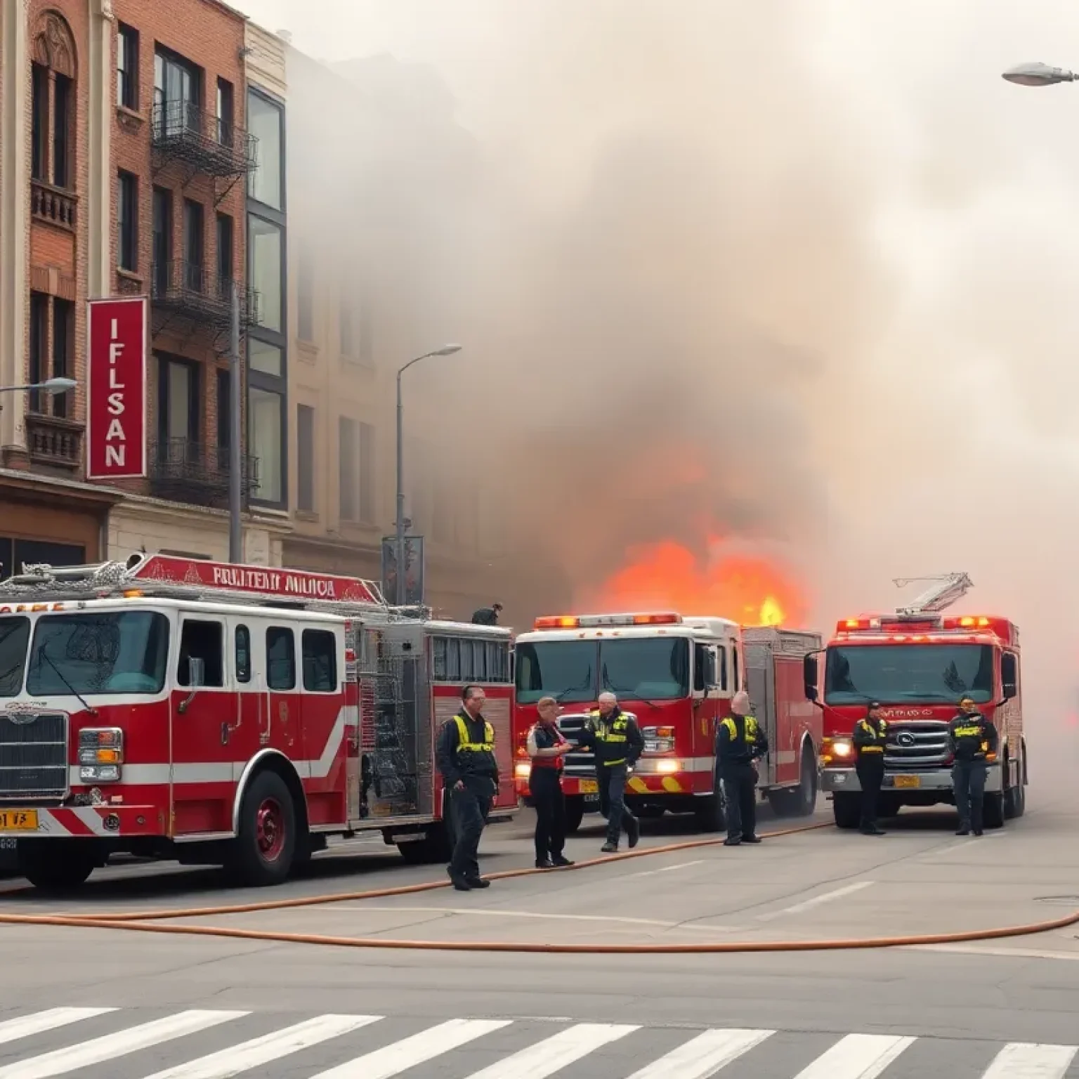 Firefighters responding to a blaze at Pink Pony Showgirls in Tampa