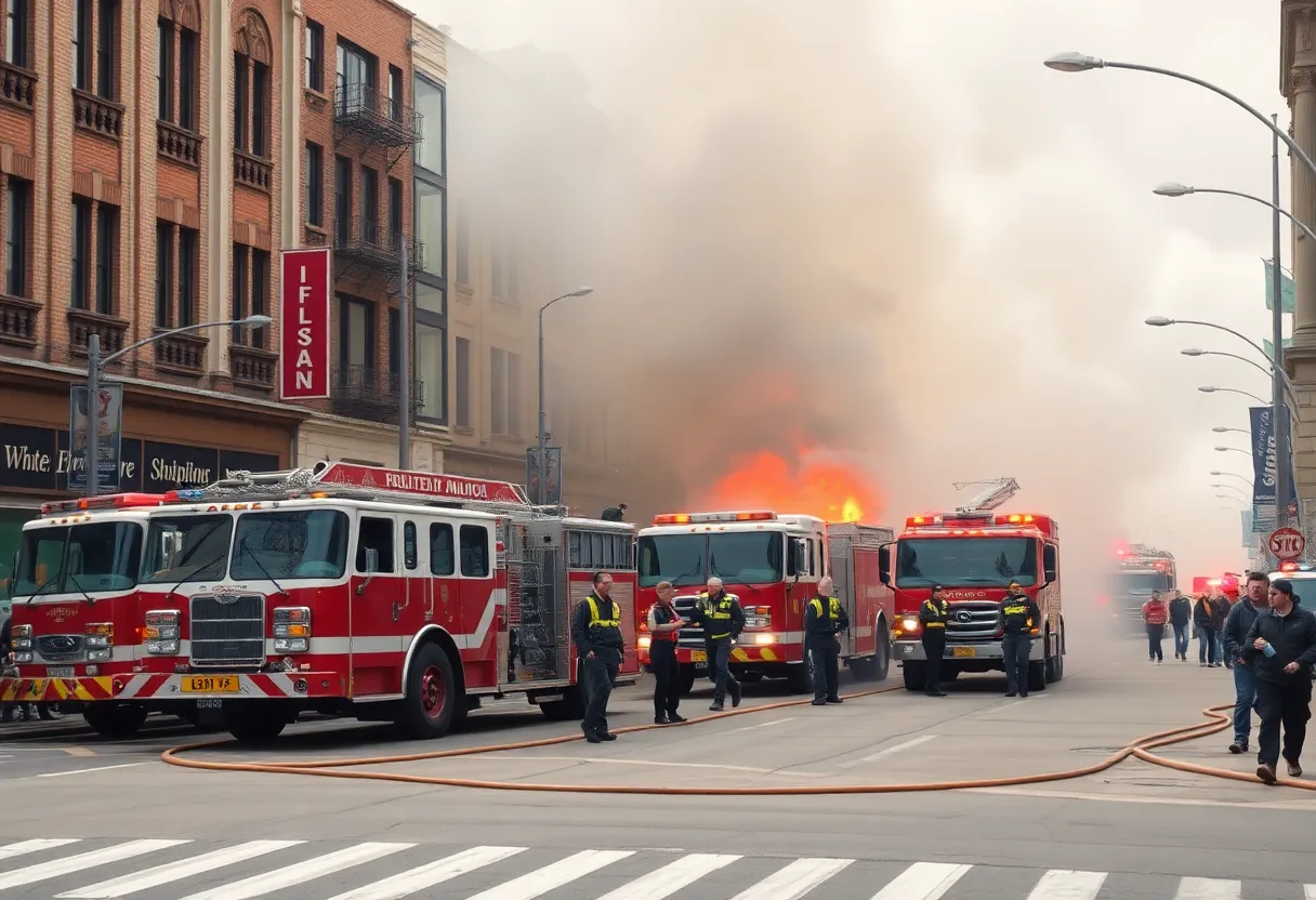 Firefighters responding to a blaze at Pink Pony Showgirls in Tampa