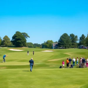 Scenic view of a golf course during the Cognizant Classic tournament