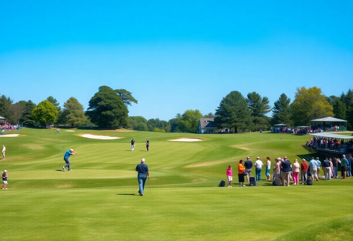 Scenic view of a golf course during the Cognizant Classic tournament