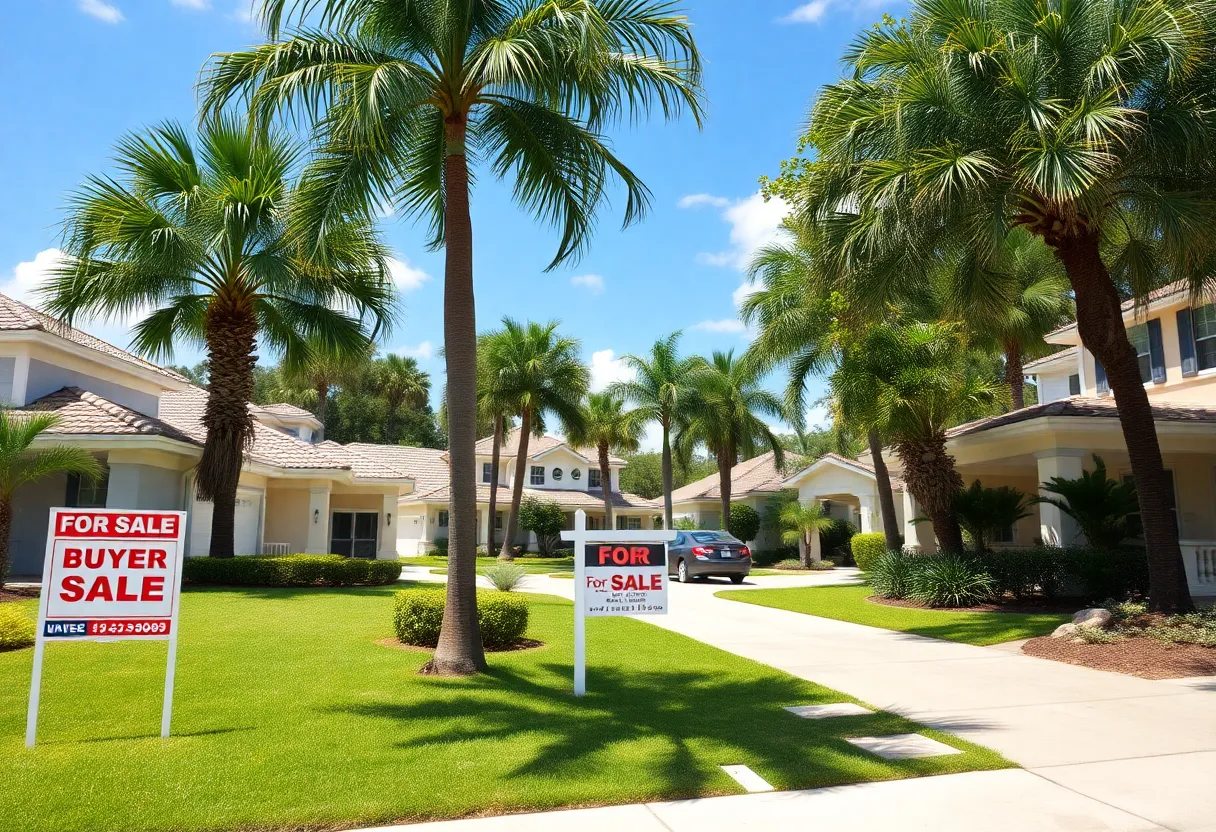 Residential homes for sale in a Tampa neighborhood