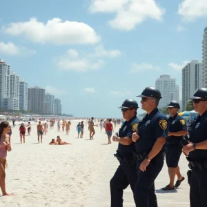 Miami Beach Spring Break Crowd