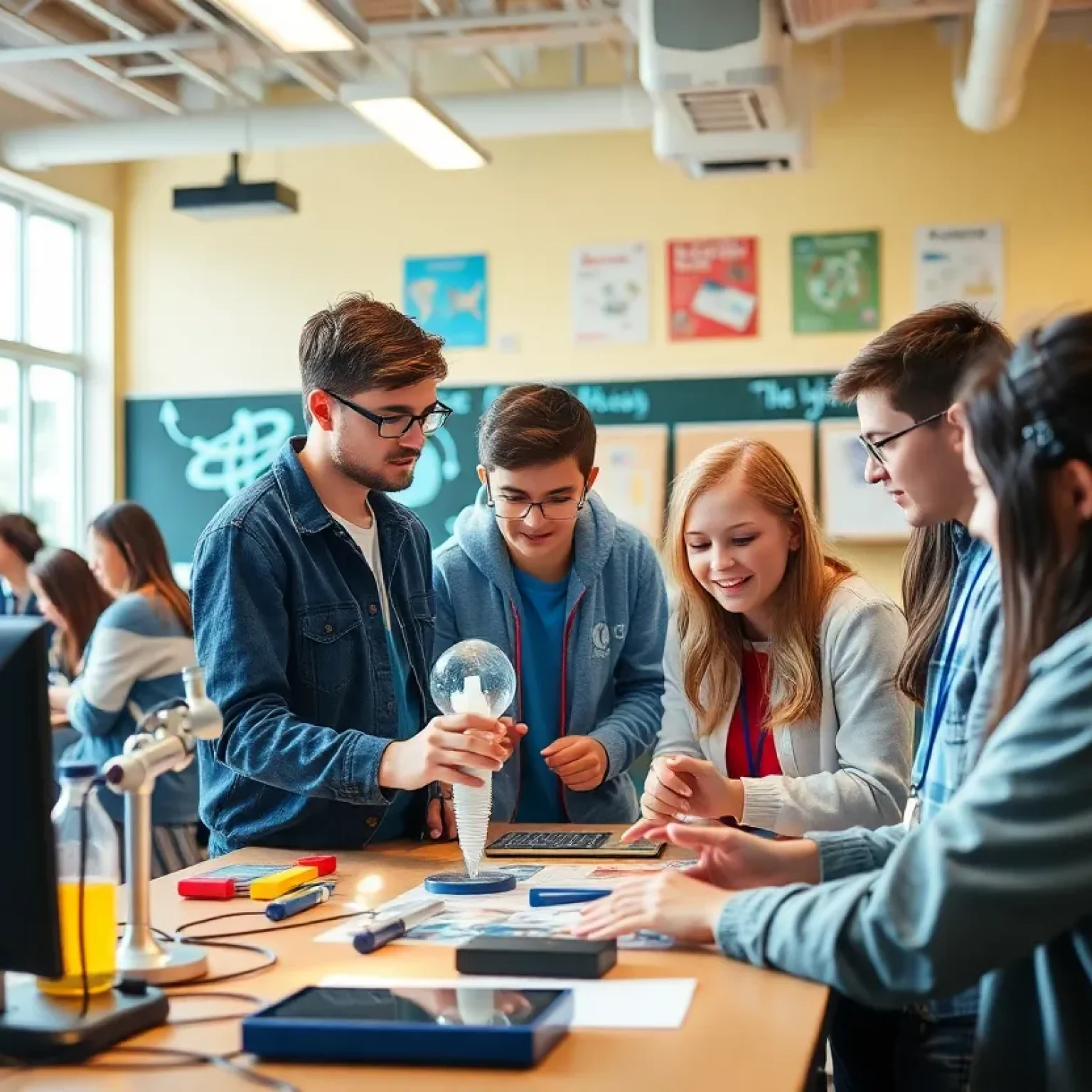 Tampa High School students participating in STEM activities