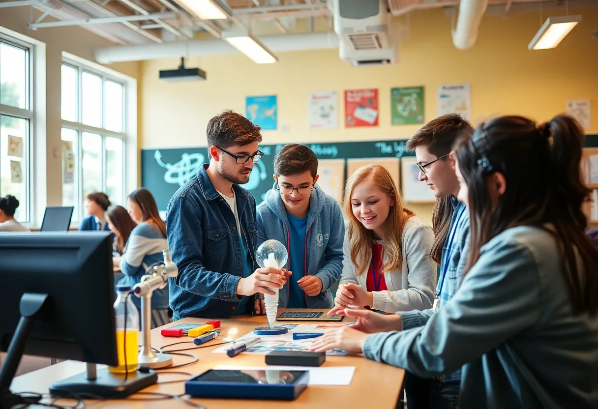 Tampa High School students participating in STEM activities