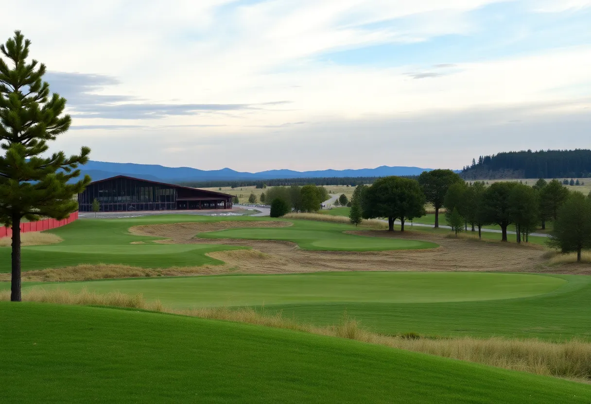 View of the new 12-hole golf course at Sand Valley Golf Resort