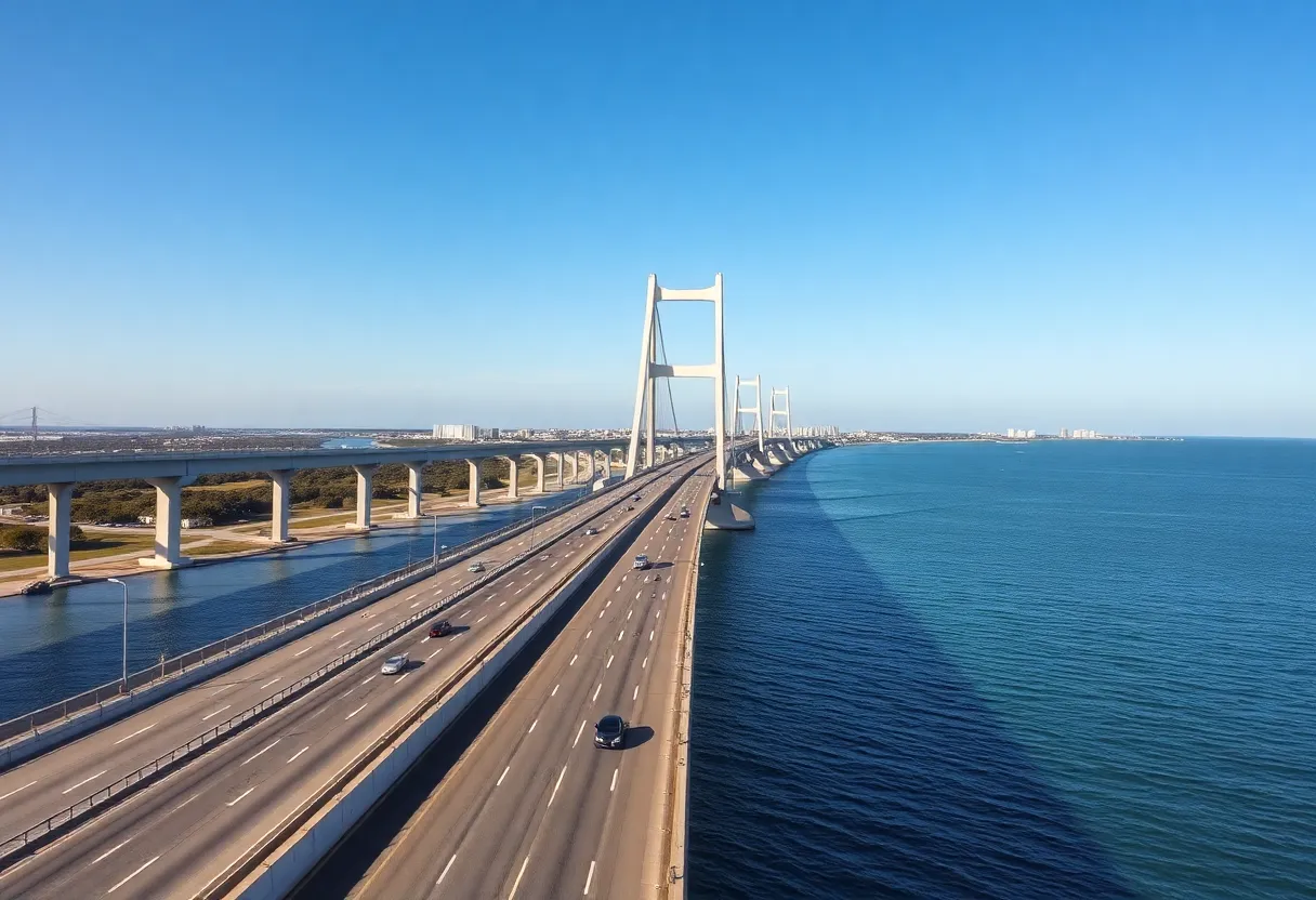 A view of the new southbound I-275 bridge in Tampa Bay