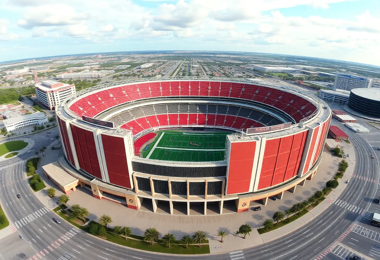 Panoramic view of Raymond James Stadium in Tampa, Florida