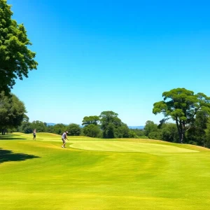 A breathtaking view of a golf course in Connecticut