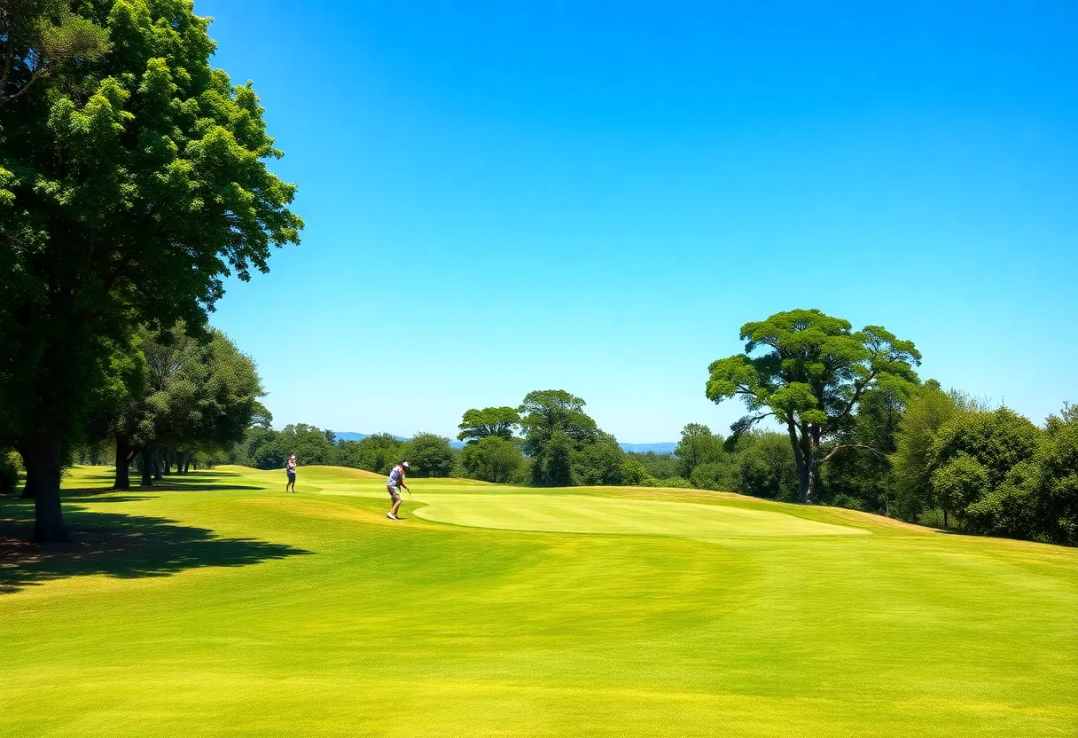 A breathtaking view of a golf course in Connecticut