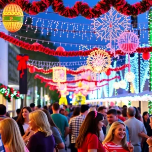 Community members celebrating during the holiday season in Tampa Bay.