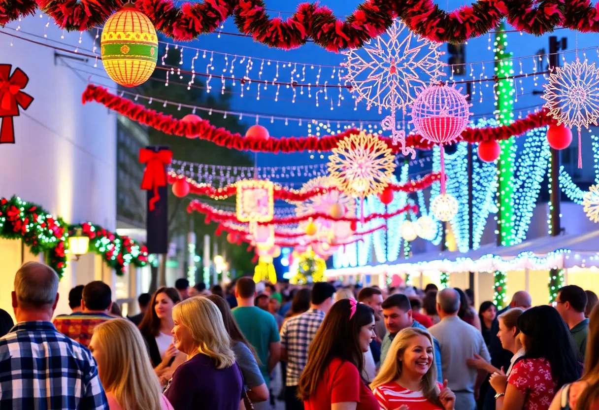 Community members celebrating during the holiday season in Tampa Bay.