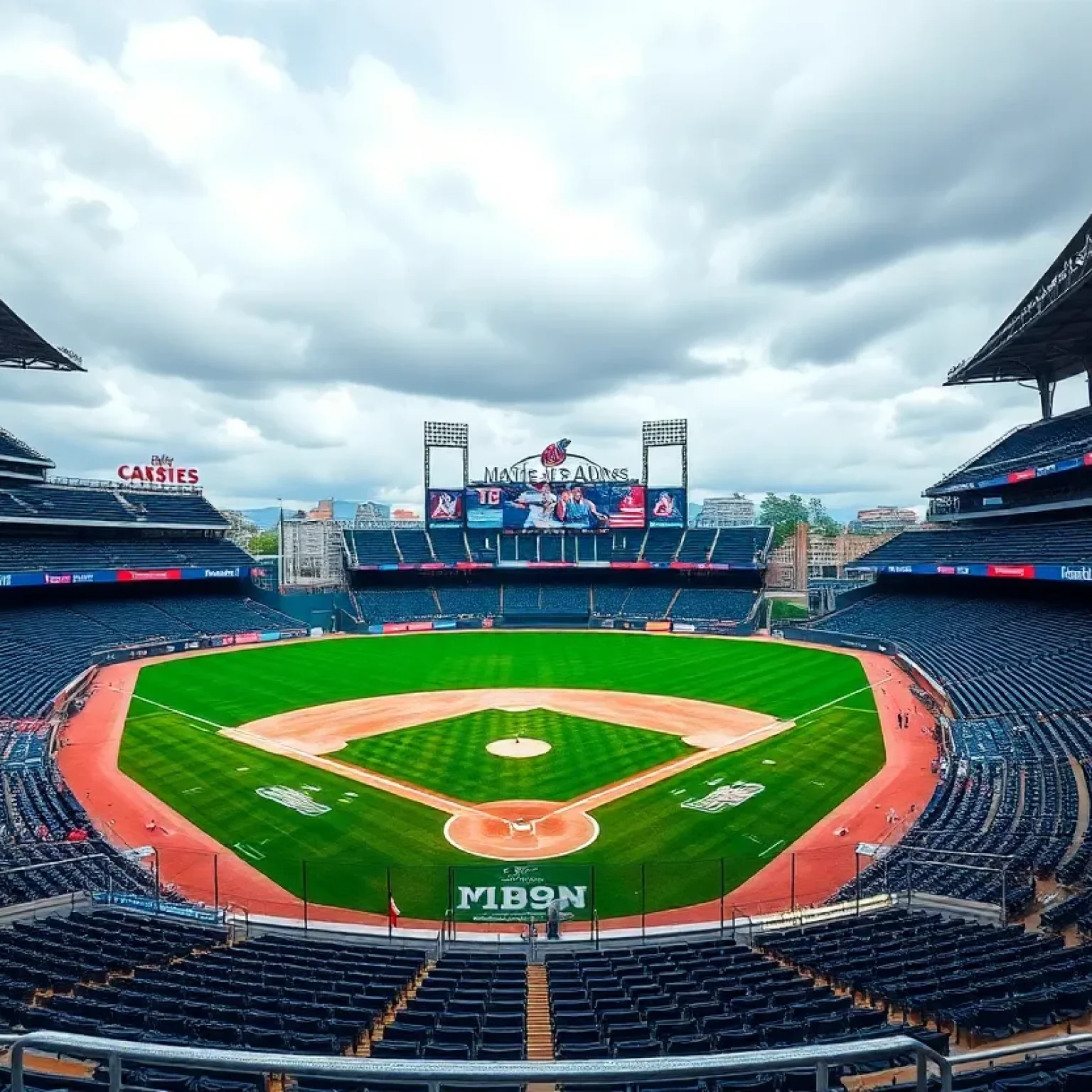 Deserted baseball stadium representing the uncertainty of Tampa Bay Rays