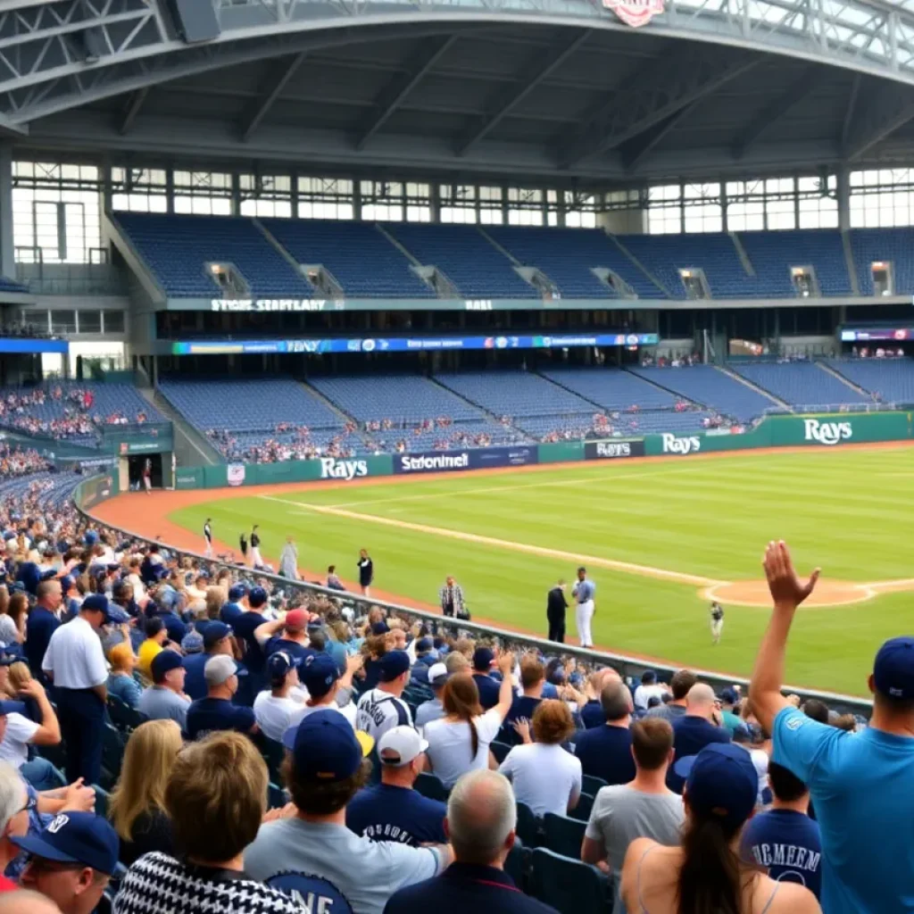 Tampa Bay Rays fans at Steinbrenner Field during renovations