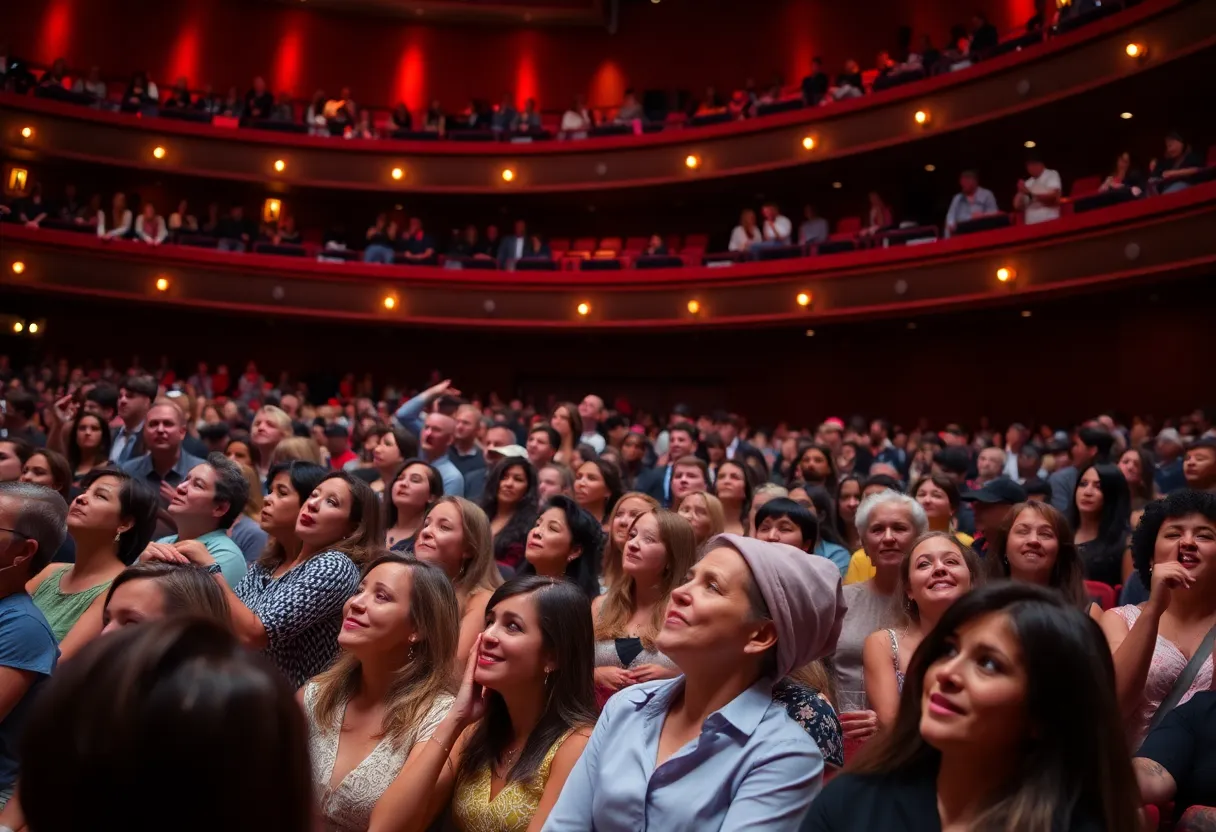 Audience enjoying an opera performance at the Straz Center in Tampa