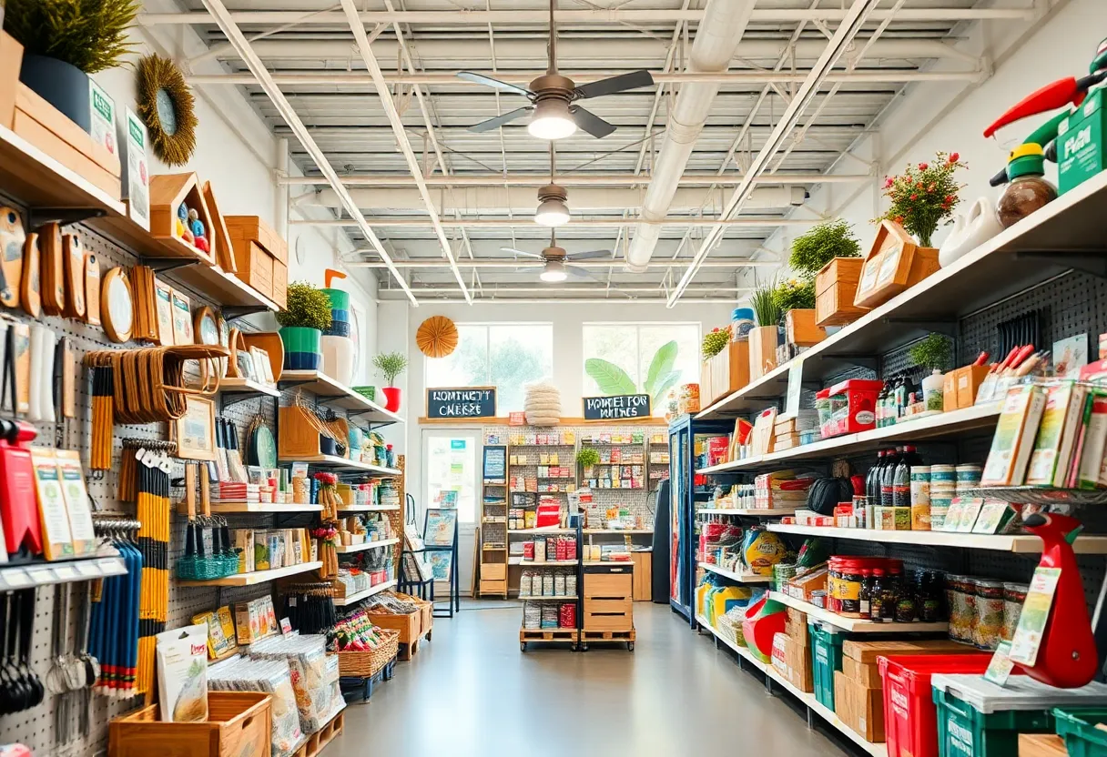 Interior of the new True Value hardware store in Tampa, showcasing a variety of products.