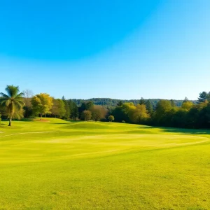 Golf course view representing expensive golfing outings