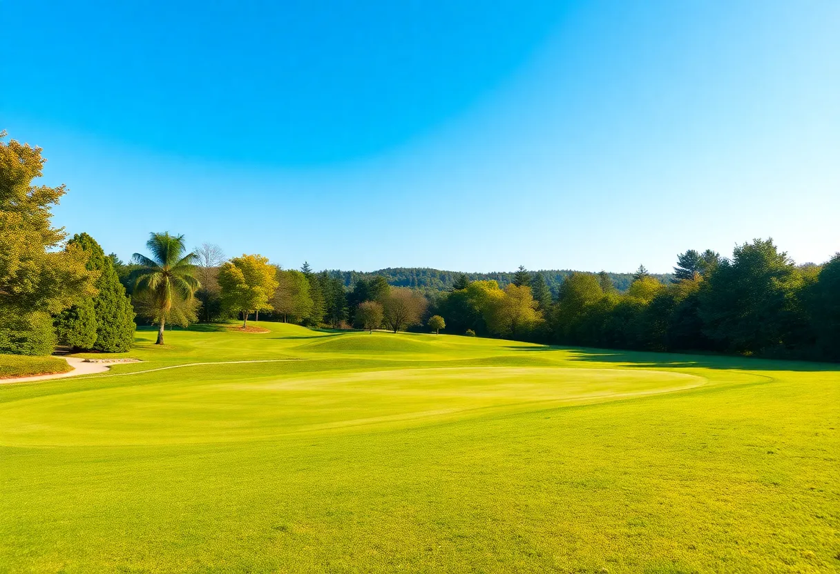 Golf course view representing expensive golfing outings