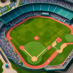 Players enjoying Upper Deck Golf at Wrigley Field