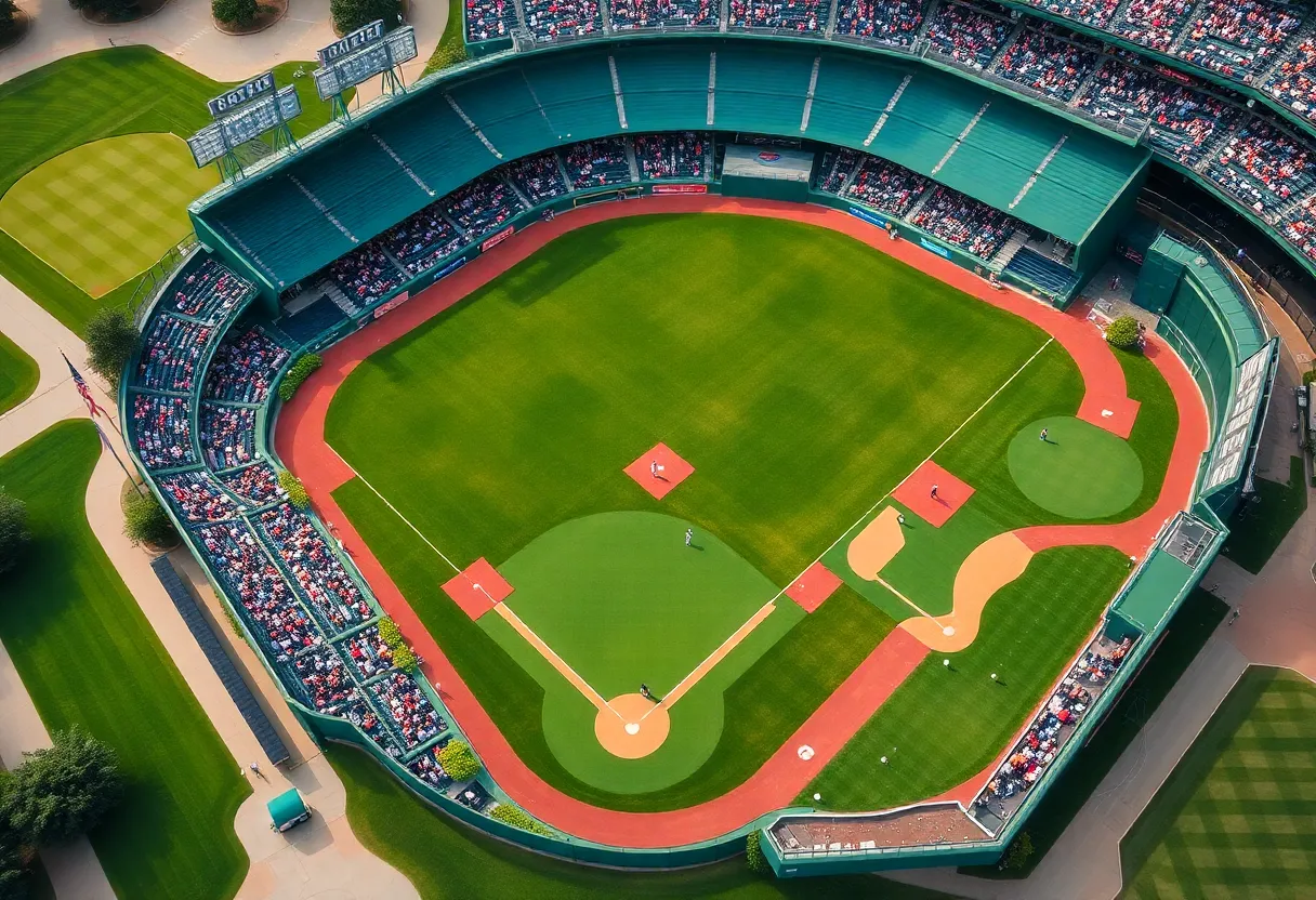 Players enjoying Upper Deck Golf at Wrigley Field