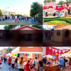 A collage of weekend events in Tampa Bay featuring arts, crafts, and food festivals.