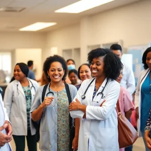 Healthcare professionals at BayCare Health System interacting with patients