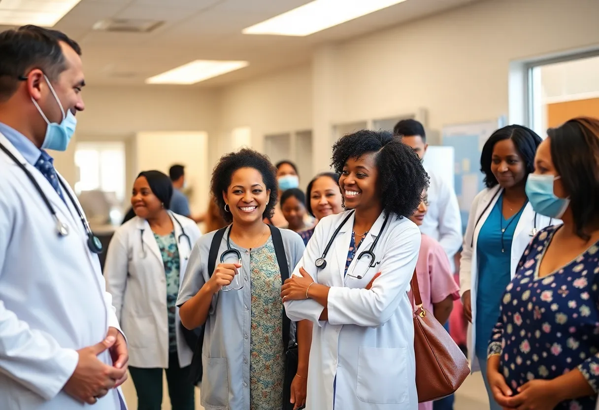 Healthcare professionals at BayCare Health System interacting with patients