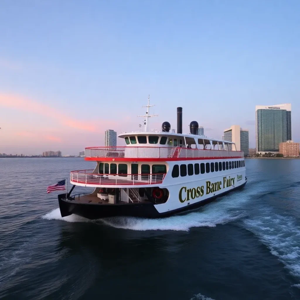 Cross Bay Ferry sailing across Tampa Bay