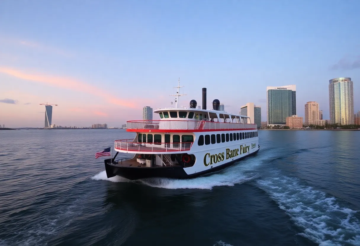 Cross Bay Ferry sailing across Tampa Bay