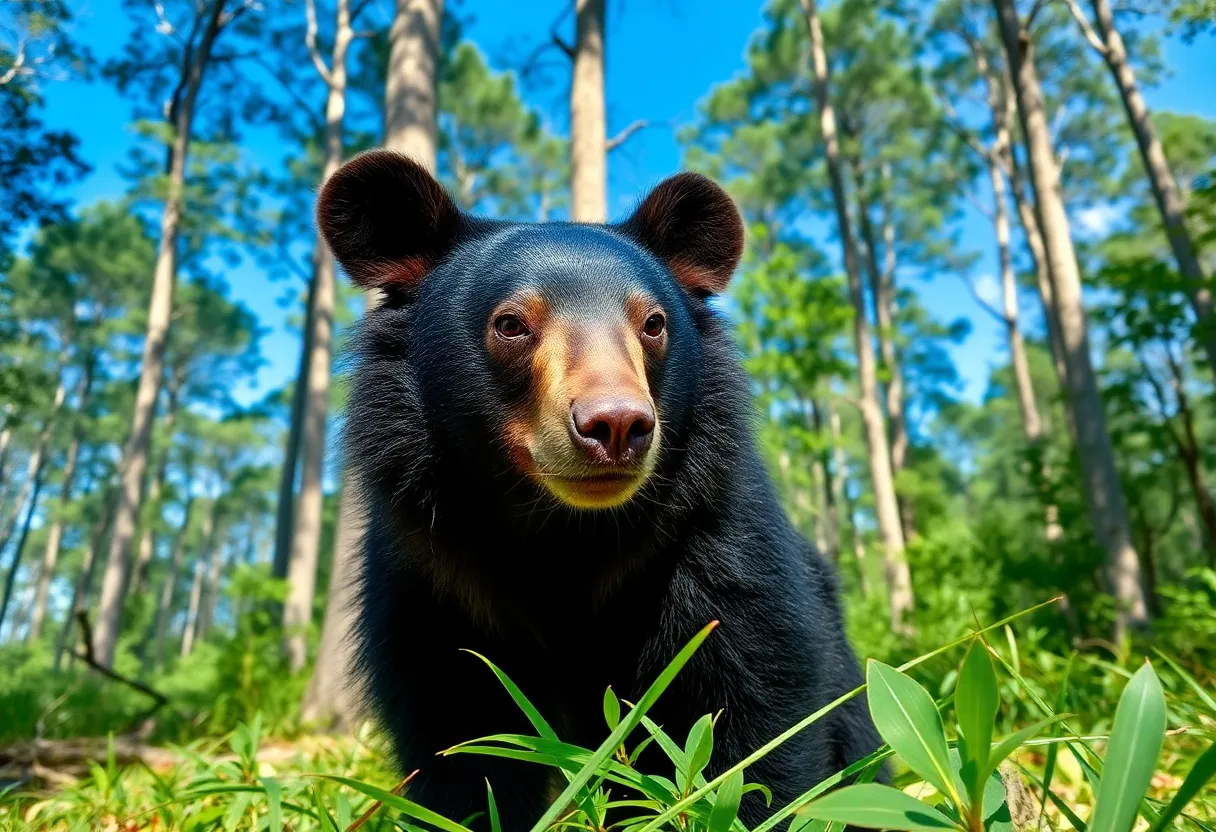 Florida Black Bear in its Habitat