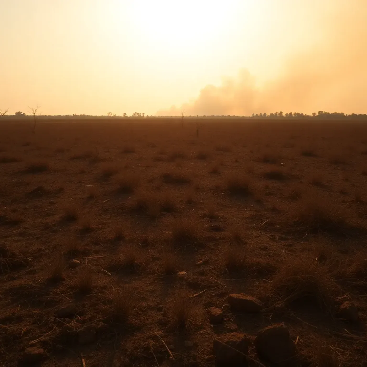 Dry Florida landscape indicating wildfire risk