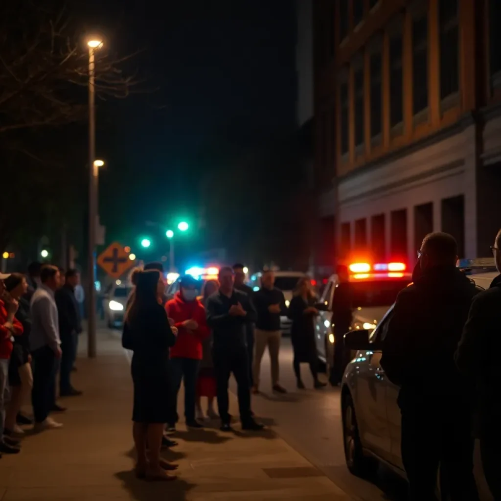 Police Investigation at Night in Idaho Falls