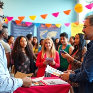 Community members engaged in a sexual health awareness event