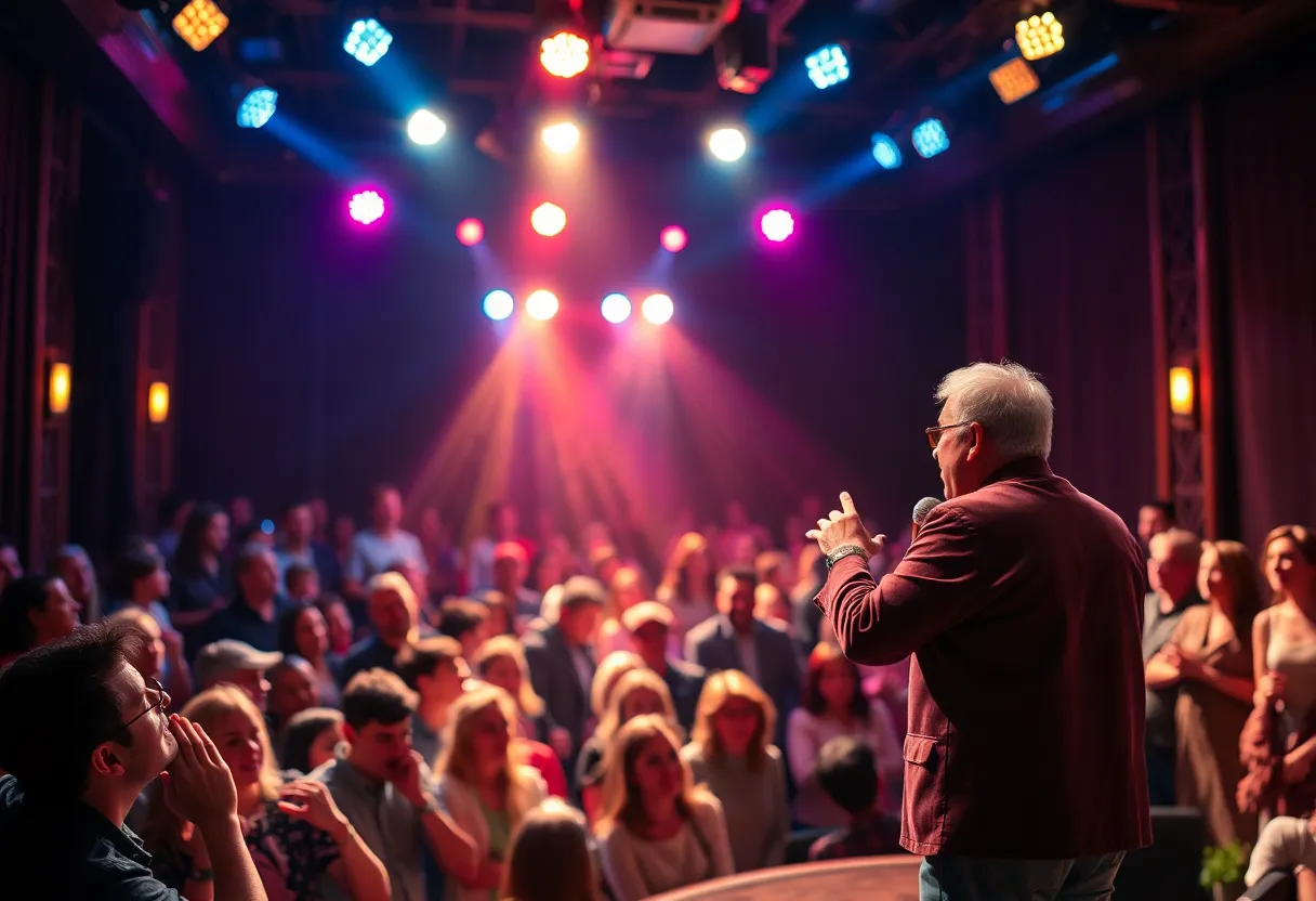 Audience enjoying a comedy show at a theater